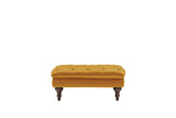 Mia | Button Bench Footstool | Opulence Saffron