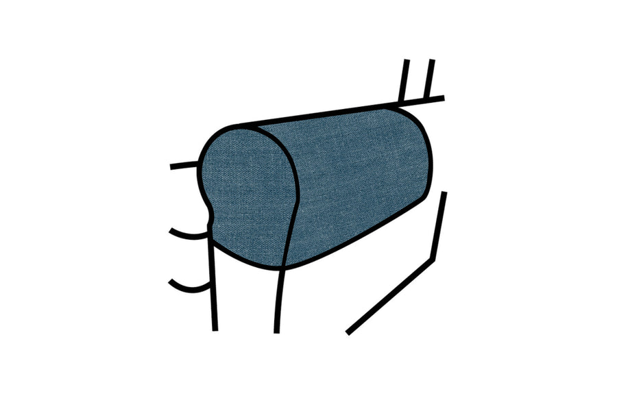 Agatha | Armcaps (pair) | Alhambra Coastal Blue