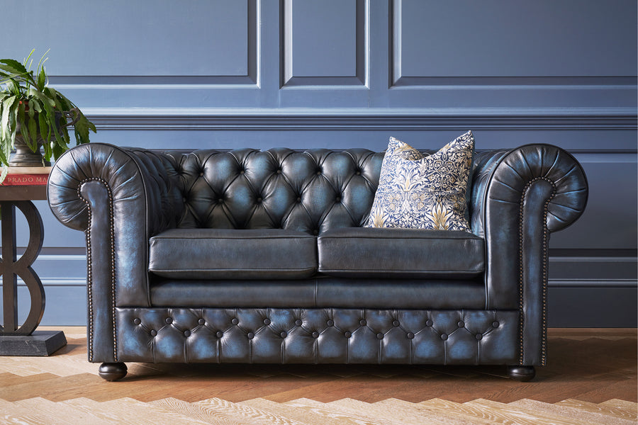 Chesterfield | 2 Seater Sofa | Antique Blue