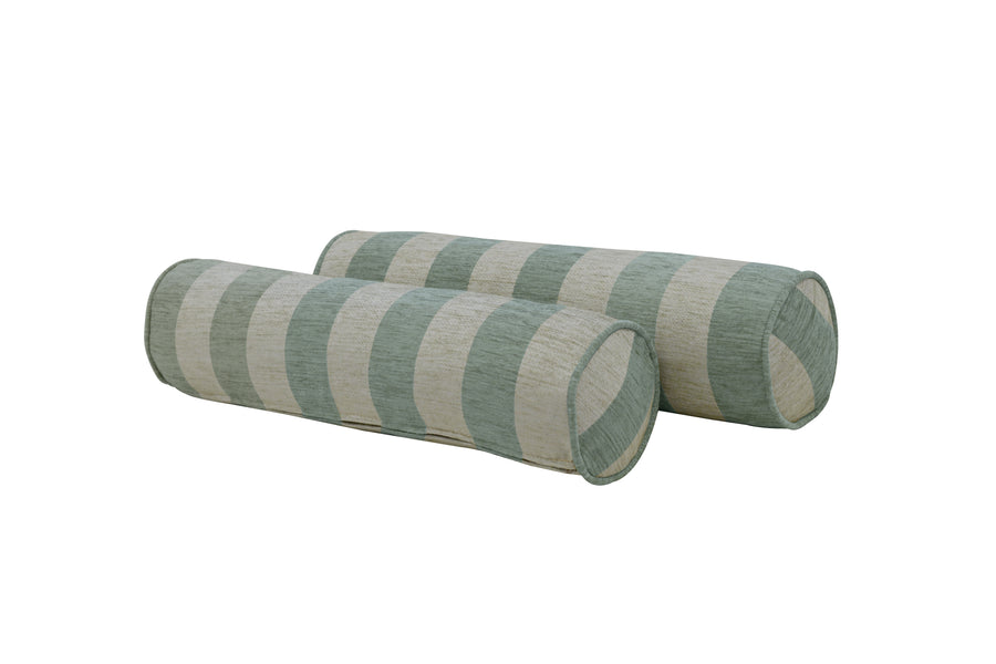 Blenheim | Bolsters (pair) | Brecon Stripe Duck Egg