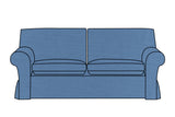 Newport | 3 Seater Extra Loose Cover | Capri Blue