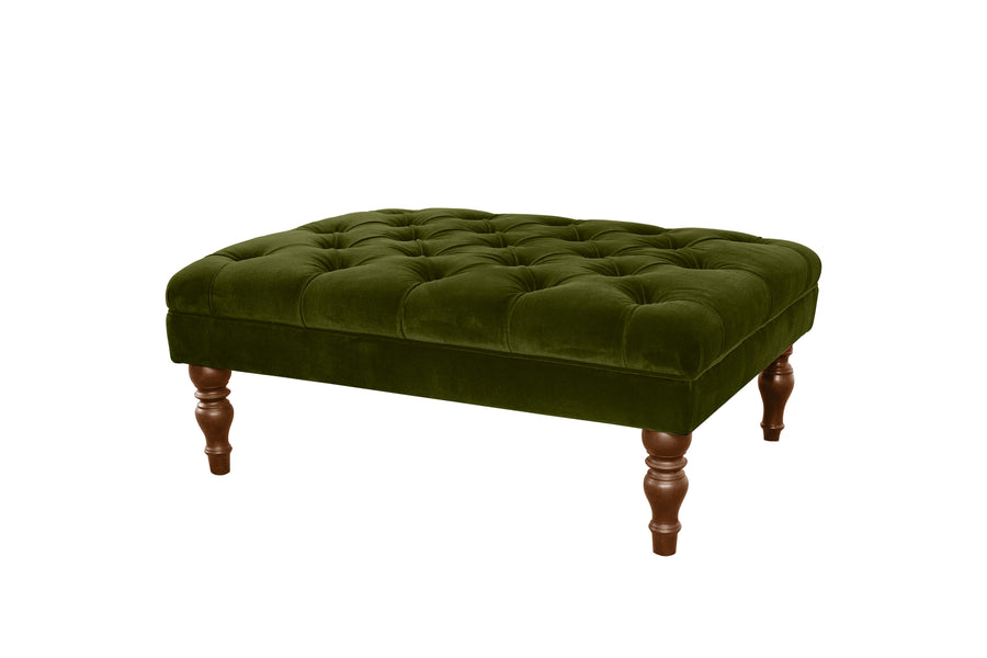 Jasper | Large Button Bench Footstool | Manolo Olive