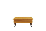 Mia | Button Bench Footstool | Opulence Saffron