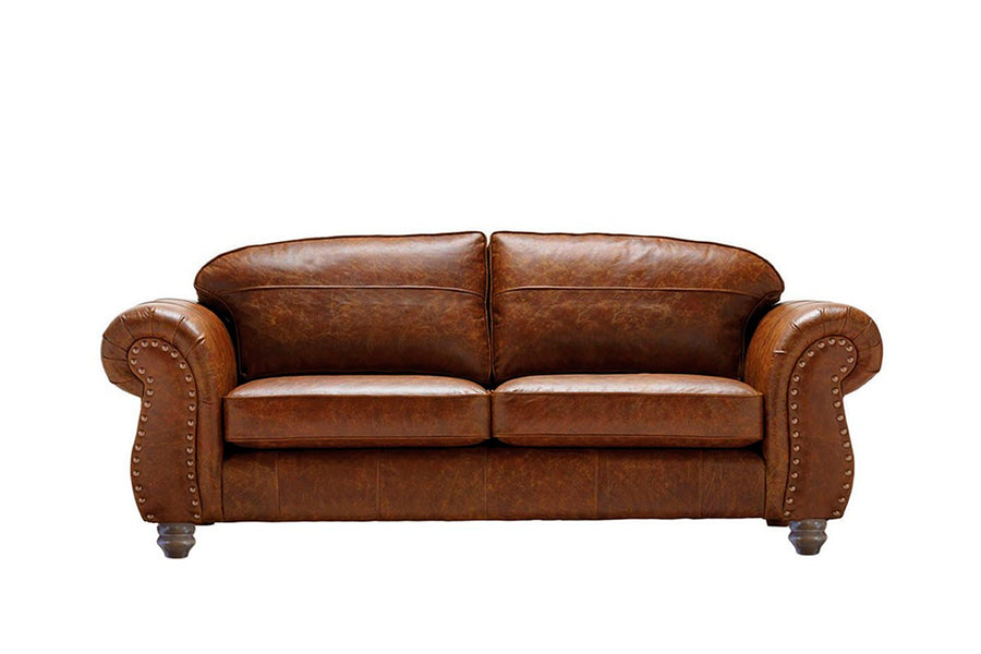 Burlington | Large Leather Sofa | Vintage Chestnut